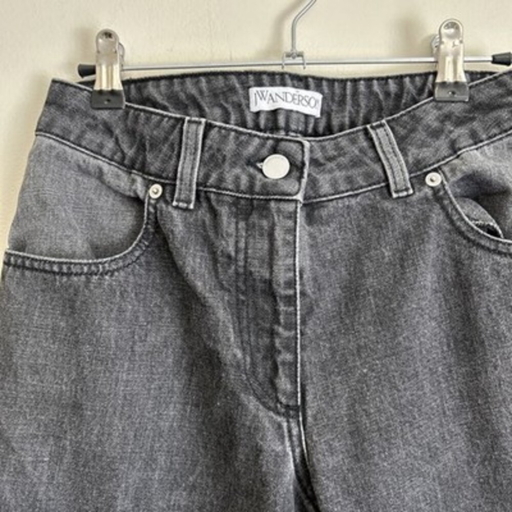 JW Anderson TR0020 PG0255 FLARED JEANS Bicolor Denim Pants - Picture 3 of 10